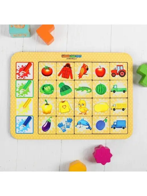 WoodLandToys Дидактическая настольная игра "Ассоциации по цвету", вариант, фото 2