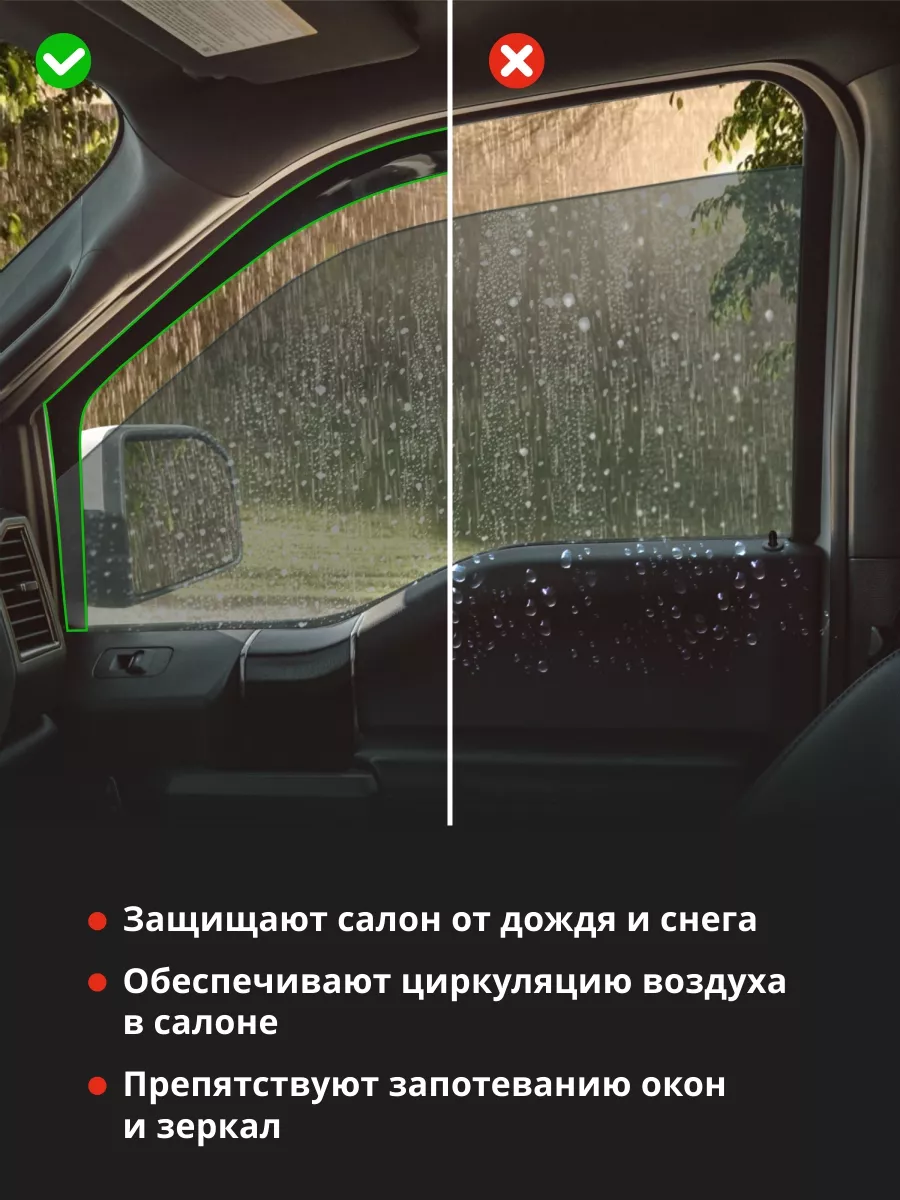 Дефлекторы окон для Lada Priora хэтчбек, седан ветровики Voron Glass  30299931 купить за 862 ₽ в интернет-магазине Wildberries