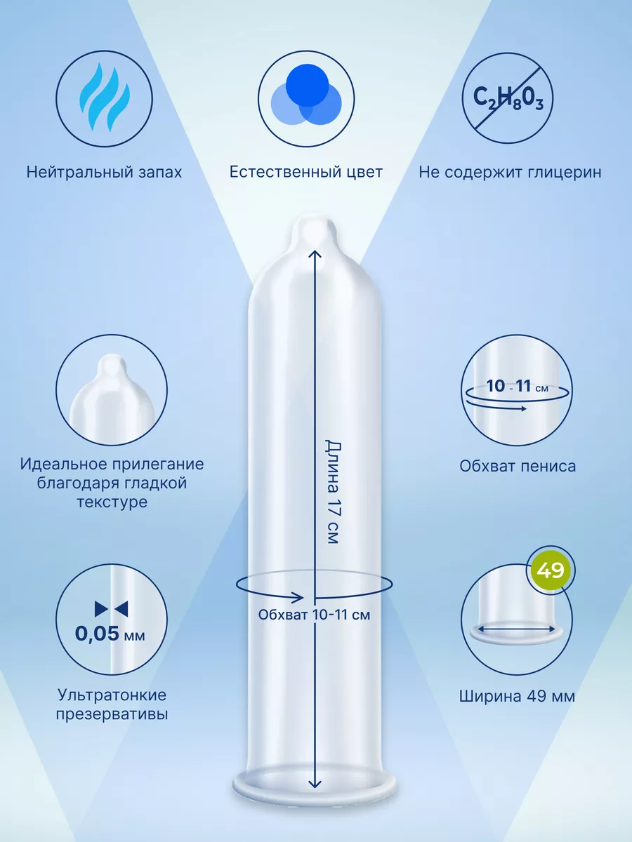 MY.SIZE Презервативы ультратонкие 49 размера уменьшенные 3 штуки