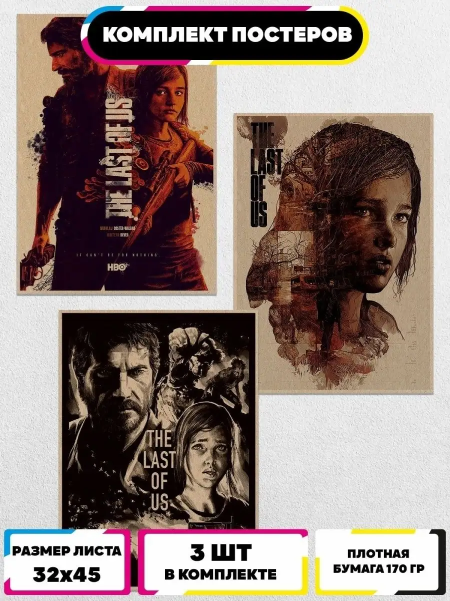 Постеры интерьерные Игра Одни из нас The Last of Us Ru-print 30317024  купить за 309 ₽ в интернет-магазине Wildberries