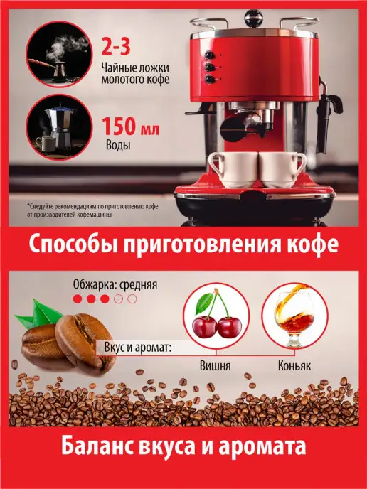 MIFEDI Кофе молотый 250 г ВИШНЯ В КОНЬЯКЕ арома для чашки арабика, 250 г, фото 2