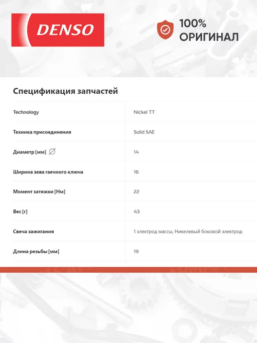 DENSO Свечи зажигания Q20TT 4608 4 шт. для Лада 16кл, 4 шт, фото 4