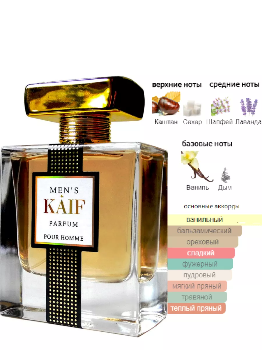 Парфюмерная вода Каиф Mens Parfum 100 мл KAIF 30358290 купить за 844 ₽ в  интернет-магазине Wildberries