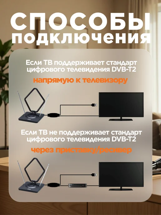 Сигнал electronics Комнатная антенна для телевизора активная с усилителем, вариант, фото 3