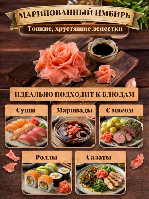 Скатерть-Самобранка Имбирь маринованный розовый, 250мл, 250 мл, фото 3