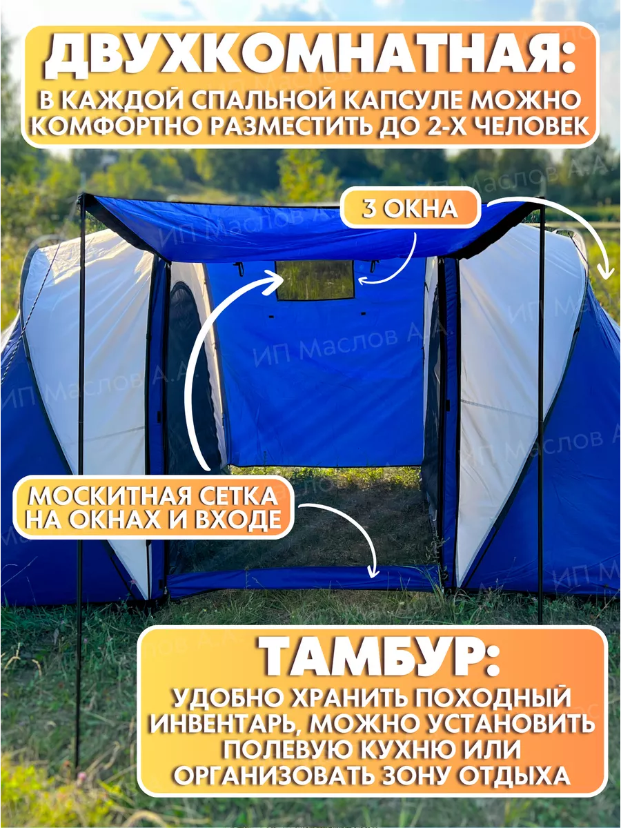 Палатка туристическая 4 местная Coolwalk 30381597 купить за 7 478 ₽ в  интернет-магазине Wildberries