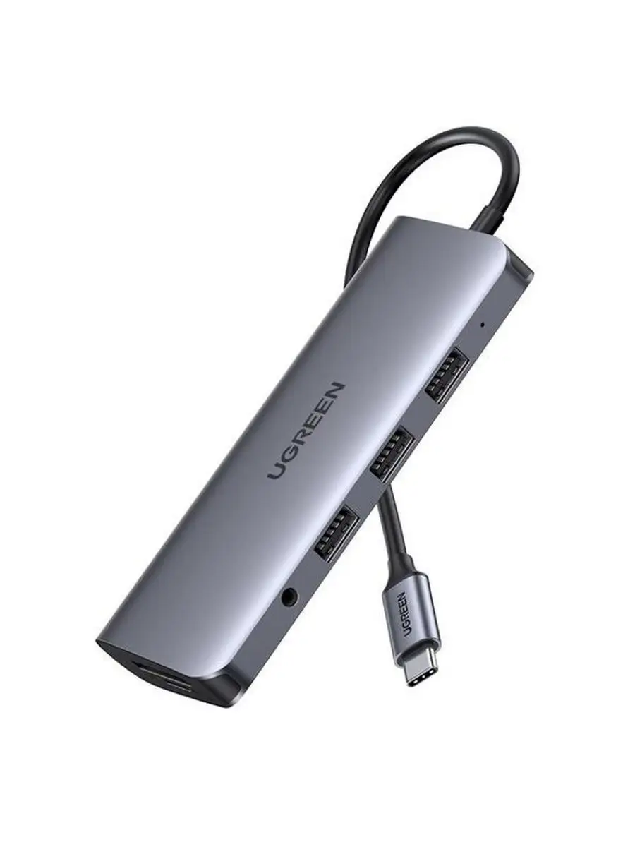 USB Type-C хаб Ugreen 80133 10 в 1 VGA/HDMI/RJ45/SD/USB 3.0/3,5мм / Адаптер  для Macbook и смартфонов Ugreen 30407280 купить за 4 549 ₽ в  интернет-магазине Wildberries