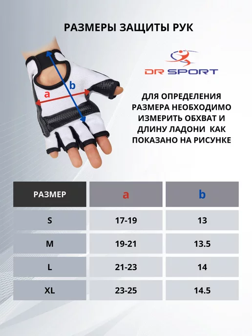 DR-SPORT Перчатки для тхэквондо и единоборств, синий, фото 4