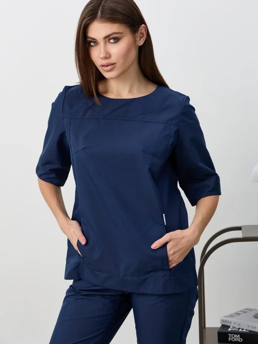Libra Lab Медицинский костюм с брюками хирургический, синий, фото 7