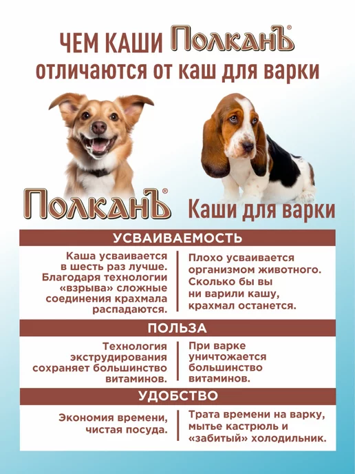 ПолканЪ Готовая каша для собак с полбой и овощами, вариант, фото 5
