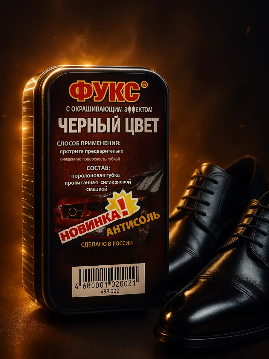 Губка для обуви черная