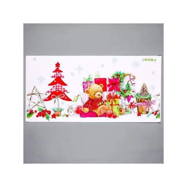 Наклейка Мишка с подарками 30х60 см
