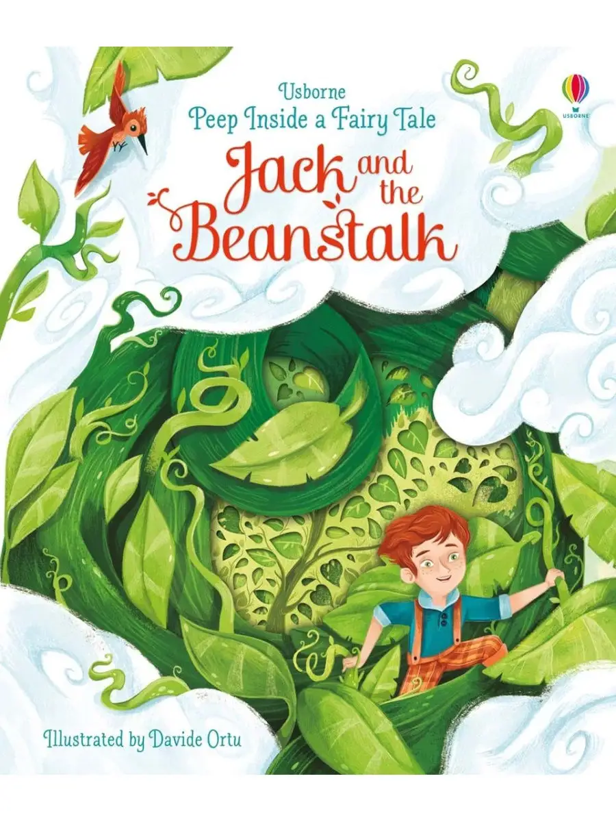 Джек и бобовое зернышко. Окно в сказку. Книга- Jack and the Beanstalk. Peep  Inside a Fairy Tale book Usborne 30628029 купить за 916 ₽ в  интернет-магазине Wildberries