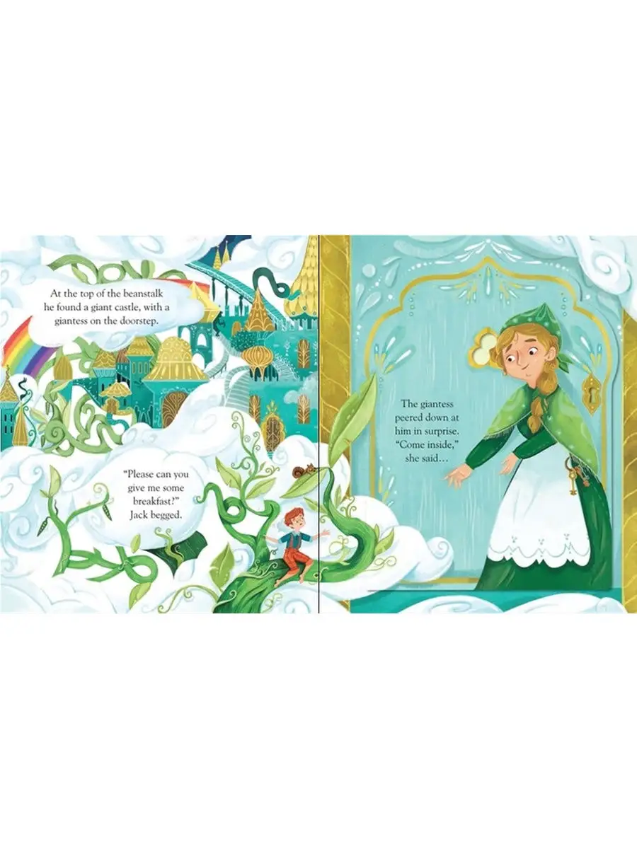 Джек и бобовое зернышко. Окно в сказку. Книга- Jack and the Beanstalk. Peep  Inside a Fairy Tale book Usborne 30628029 купить за 916 ₽ в  интернет-магазине Wildberries