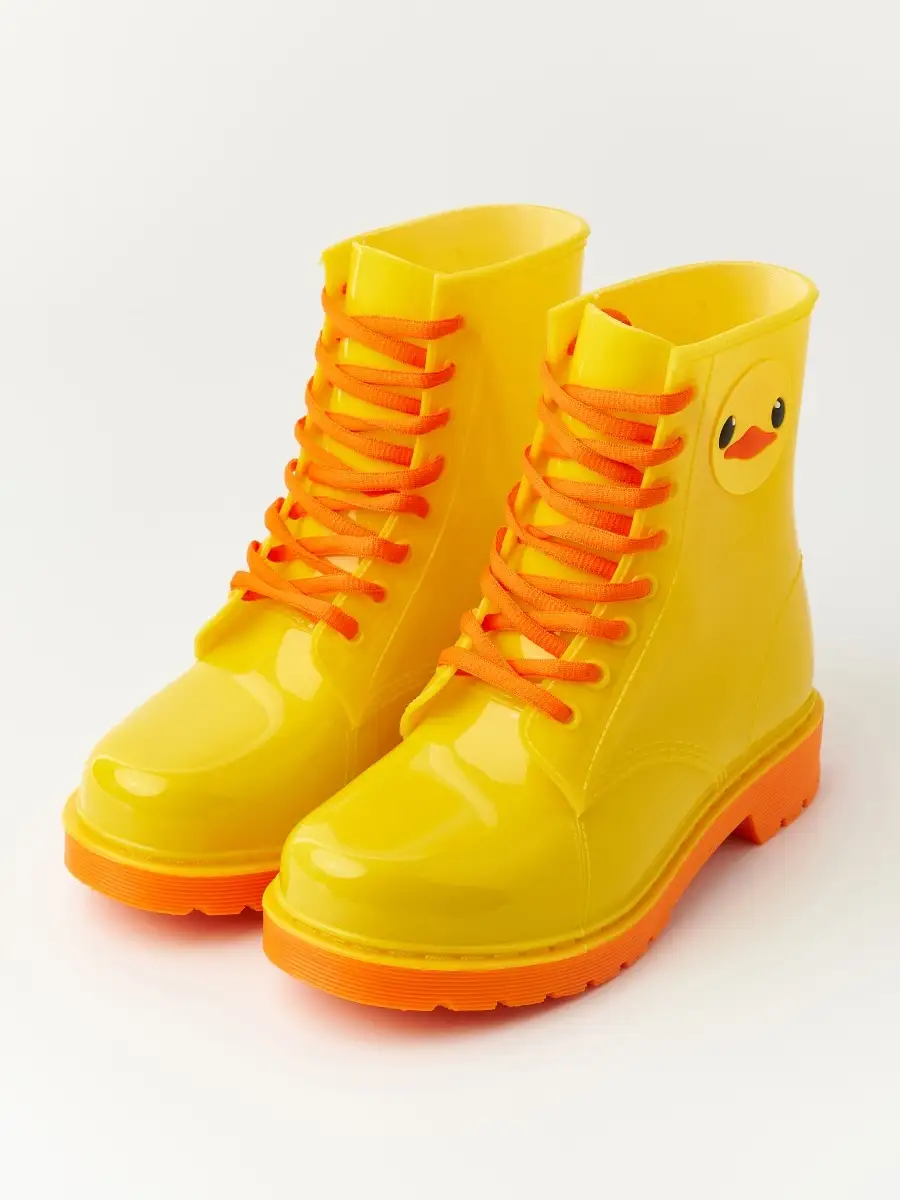 Резиновые сапоги Ботинки на шнурках стильные Утки DripDrop 30783456 купить  за 2 133 ₽ в интернет-магазине Wildberries