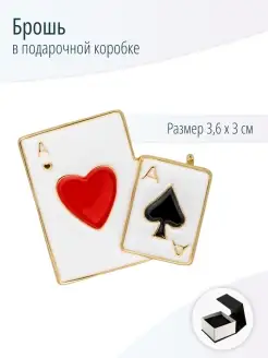 LIGHT NIGHT Брошь два туза