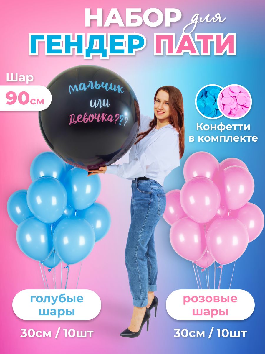 Воздушные шары для Гендер Пати KariAndr 30891263 купить за 429 ₽ в  интернет-магазине Wildberries