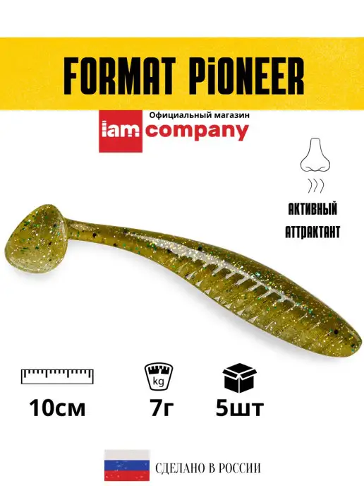 I AM Company Силиконовая приманка FORMAT PIONEER 100mm (5шт.) цвет F04