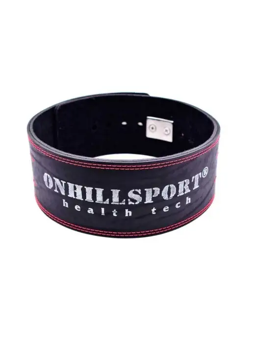 ONHILLSPORT Пояс для пауэрлифтинга с карабином, 2 слоя, черный, фото 3