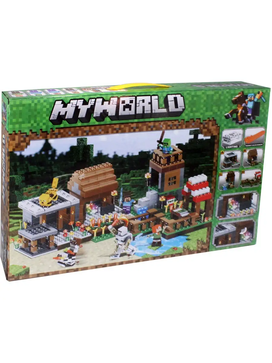 Конструктор My World Minecraft Майнкрафт Мой Мир Деревня LEGO 31200257  купить за 1 583 ₽ в интернет-магазине Wildberries