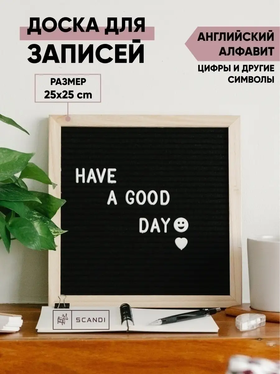 Доска для записей и декора с буквами home mones 31218922 купить в  интернет-магазине Wildberries