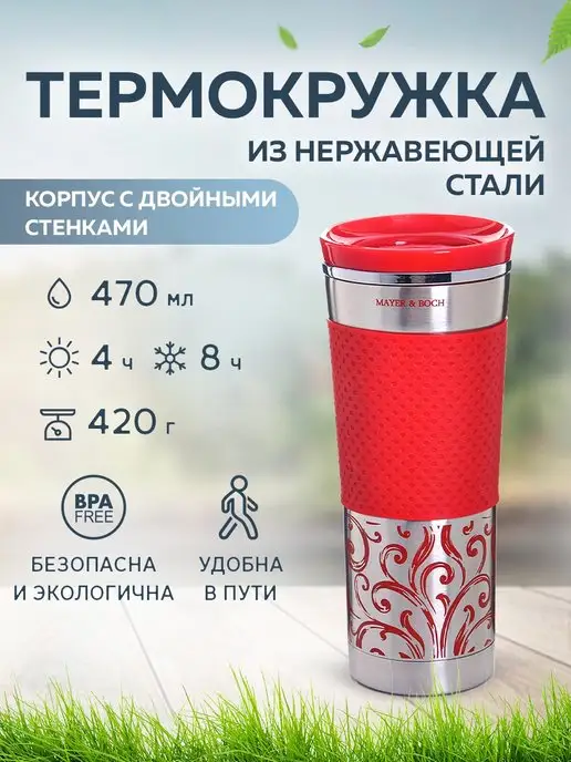 Термокружка из нержавеющей стали 420 мл - фото 2