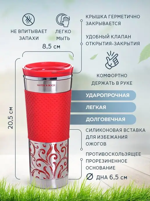 Термокружка из нержавеющей стали 420 мл - фото 3