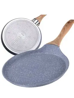 Сковорода блинная, блинница антипригарная для всех плит 24см