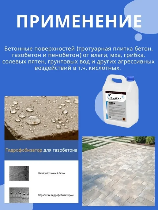Telakka Антисептик-пропитка для бетона гидрофобизатор, вариант, фото 2