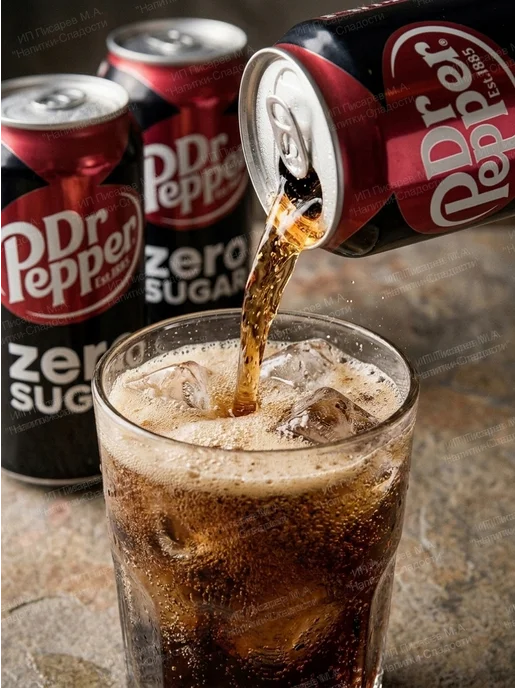 Dr.Pepper Напиток газированный DrPepper Zero, без сахара, 6 банок, 330 мл, фото 2