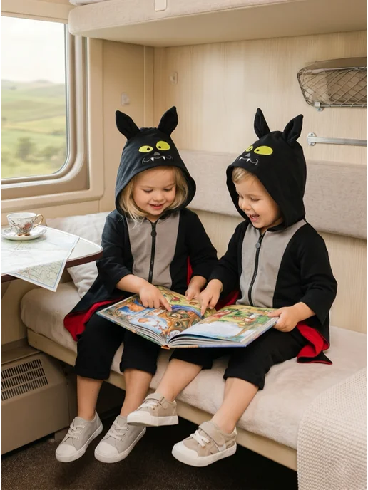 HandyWear Кигуруми хлопковый Летучая мышь, черный, фото 2
