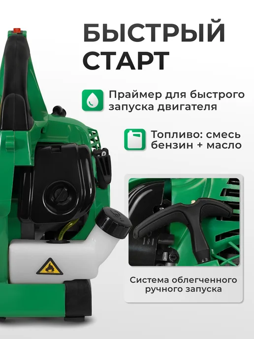 ELECTROLITE Бензиновая воздуходувка садовая EBV280, вариант, фото 5