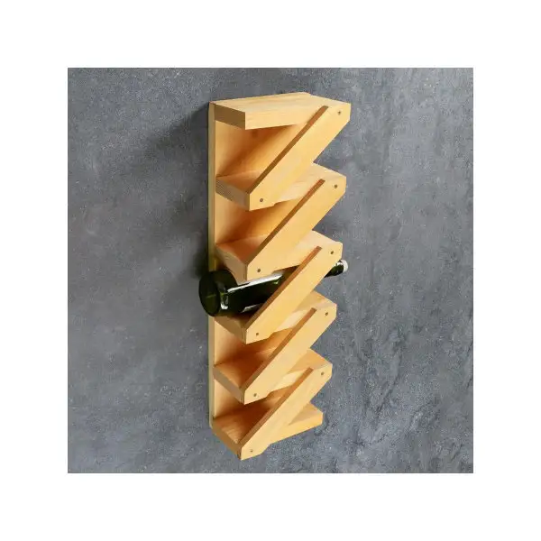 Полка винная 18,5×11×57 см «Зигзаг», светлая