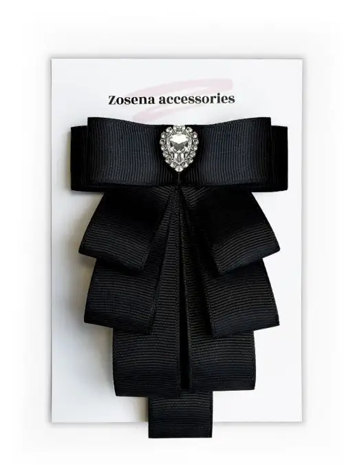 Zosena accessories Галстук-бант школьный "Кюри", черный, фото 2