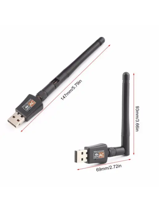 Palmexx USB Wi-Fi Адаптер 600Mbps, 2.4GHz и 5GHz с антенной, 2.4GHz и с антенной, фото 6