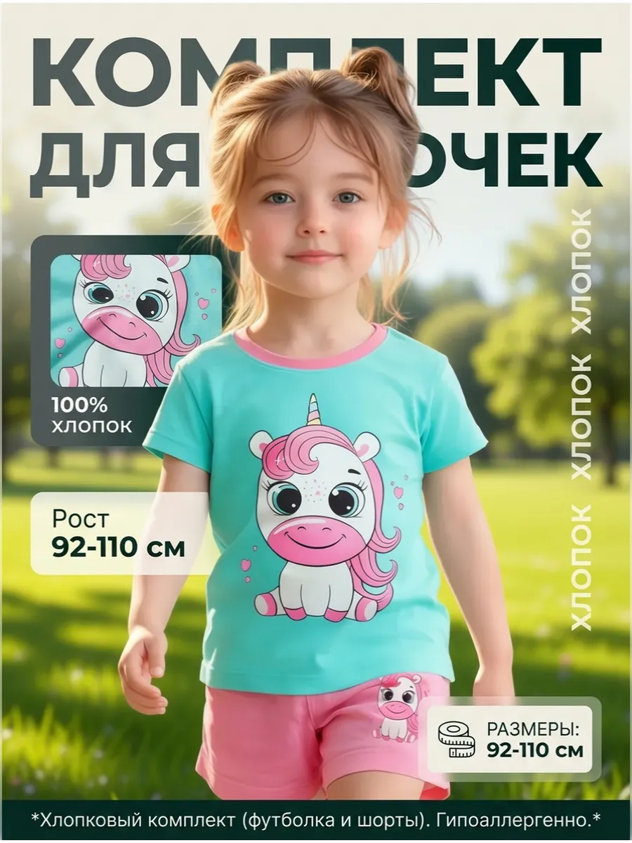 Комплект футболка и шорты для детей