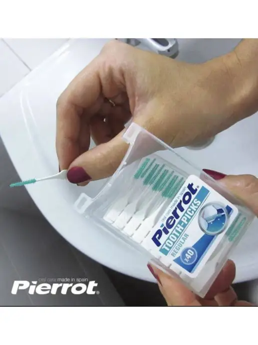 Pierrot Oral Care Межзубные зубочистки-ершики Pierrot Toothpicks (40 ШТУК), вариант, фото 5