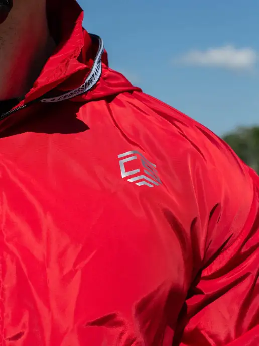 CROSS sport Ветровка для велосипедистов, велокуртка мужская, красный, фото 7