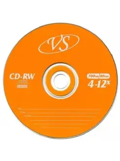 Диск CD-RW VS 700Mb/80min, 4 шт (конверт) VS 32289425 купить за 496 ₽ в интернет-магазине Wildberries