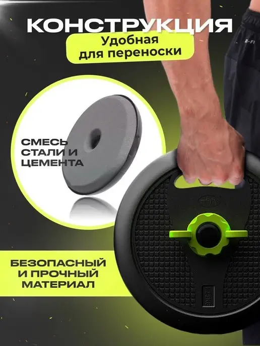 FitnessLive Гантели разборные со штангой 40кг, 30 кг, фото 6