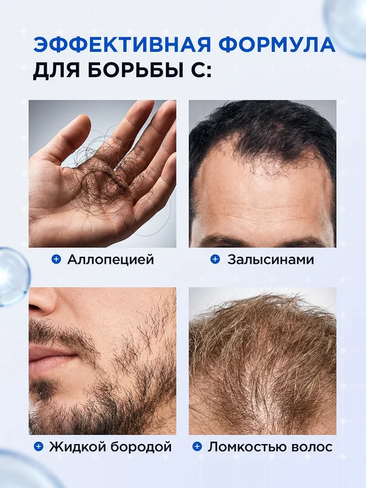 VIKINORD Бустер 15% для роста бороды + Мезороллер + пипетка Ммноксиди…, 60 мл, фото 3