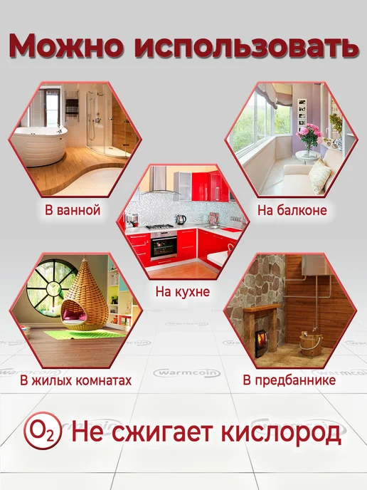 Warmcoin Теплый пол кабель электрический под плитку ~30 м.п, 30 м, фото 3