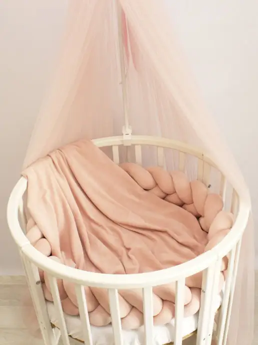 Alisse Dreams Бортик коса, бортик косичка в кроватку, бежевый, фото 7