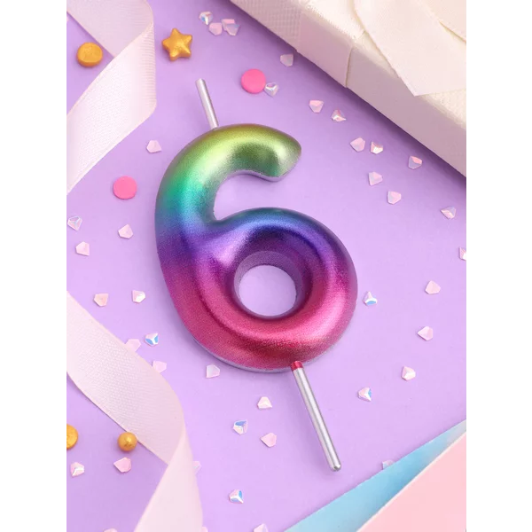 Свеча для торта цифра 6