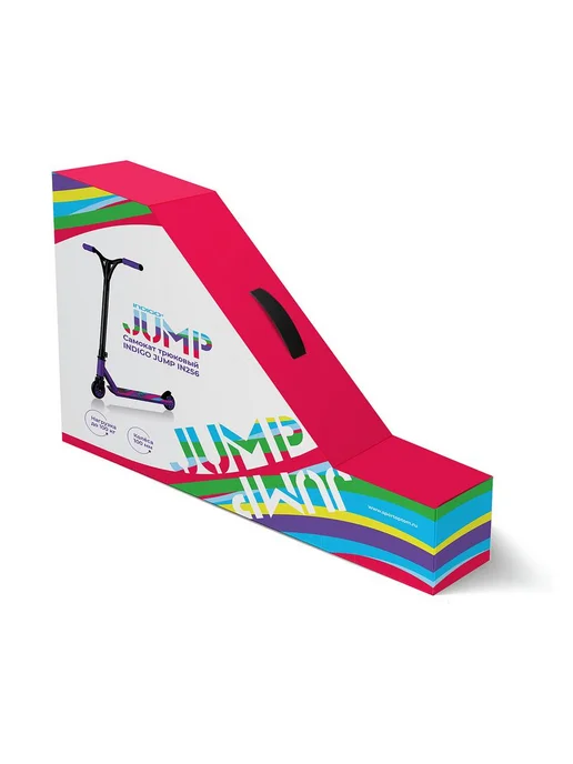 INDIGO Sport Самокат трюковый двухколесный INDIGO JUMP, черный, фото 4
