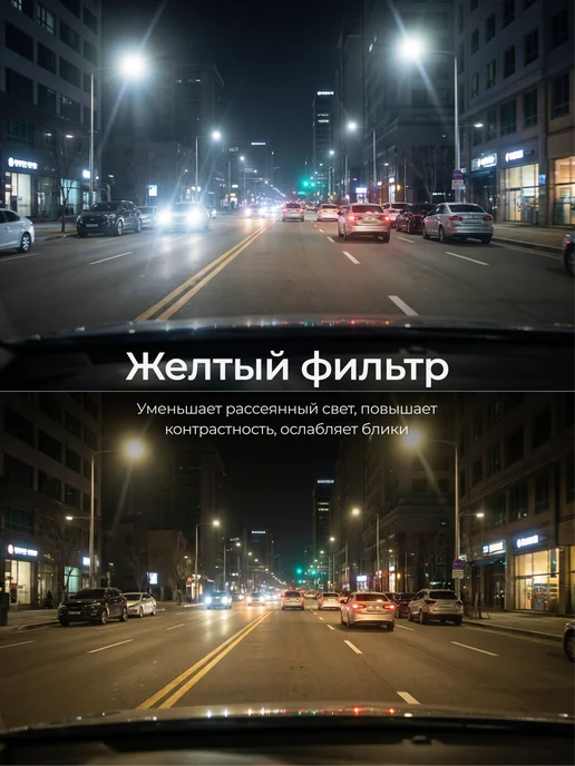 Open Now Очки для водителя, антиблик, антифары, желтый, фото 7