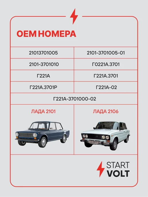 STARTVOLT Генератор для Лада 2101 2102 2103 2106 2121, вариант, фото 2