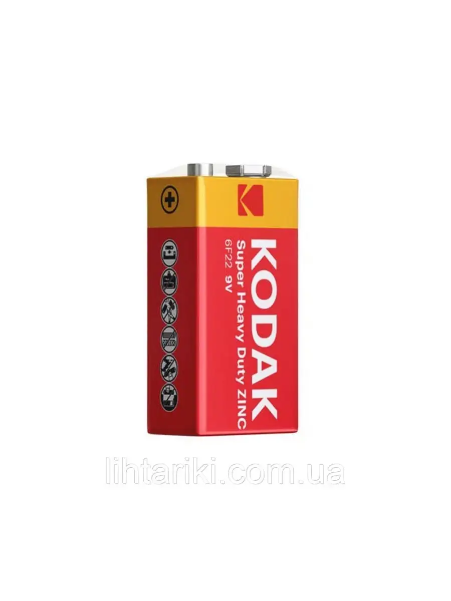 Батарейка Крона 6F22 солевая, 1шт,9V Kodak купить по цене 147 ₽ в интернет-магазине Wildberries | 32762927