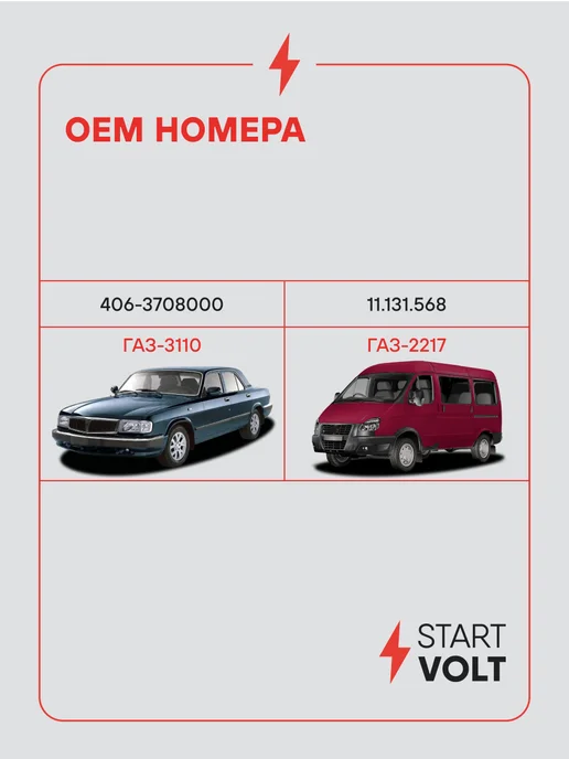 STARTVOLT Стартер ГАЗ ЗМЗ 406 редукторный 2,26кВт, вариант, фото 2