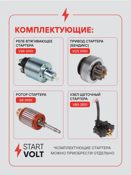 STARTVOLT Стартер Lada ВАЗ Largus Renault Logan Duster, Duster, фото 5